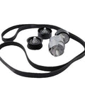 Premium Belt Tensioner And Idler Pulley Kit 6PK2125 25281-25000 For Kia Optima 2.0L 2.4L 2006 To 2015 Models That Are Totally Awesome And Fix Slapping Noises Right Away, black belt and pulleys