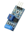 Vibration And Tilt Sensor Module With Alarm Trigger For Arduino Projects, 3.3 To 5 Volt DC, SW 420 Style Motion Induction Switch For DIY Security, Theft Prevention, Earthquake Or Car Alarm Use, blue PCB