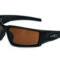 Hypershock Safety Glasses With Espresso Polarized Lens And Anti Fog Anti Scratch Hardcoat Glare Reducing Tint For Indoor And Outdoor Work All Day Wear And Clear Vision, side view