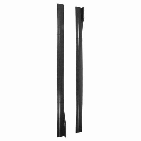 Universal Car Side Skirt With Abs Carbon Fiber Style Gives Your Ride A Badass Edge Tough Side Deflector, side view image.