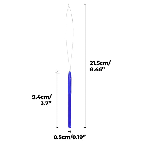 5 Pack Needle Threaders For Hand Sewing And Machine Threading Plastic Threader Tools with dimensions shown