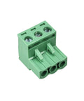 20 Pcs 3 Pin 5.08mm Pitch Pluggable PCB Angle Screw Terminal Block Plug Connector Socket Panel Mount DIY Kit 28 12AWG Wire AC 300V 10A Quick Release Screws Snaps Together for Easy Wiring