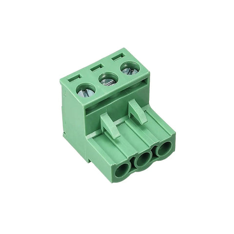 20 Pcs 3 Pin 5.08mm Pitch Pluggable PCB Angle Screw Terminal Block Plug Connector Socket Panel Mount DIY Kit 28 12AWG Wire AC 300V 10A Quick Release Screws Snaps Together for Easy Wiring
