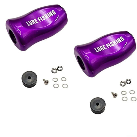 Upgrade Your Baitcasting Reel With These Ultra Light Abs Purple Knobs, Smooth Casting Handles For Fast Retrieval And Easy Adaptation To Most Carbon Rocker Rods For Serious Fishing Action Today. Purple ABS reel knobs, 15mm top and 7mm bottom, with hardware