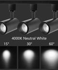 Zoomable 12W LED Track Light Heads H Type Dimmable Halo Track Lighting For Accent Artwork Retail Kitchen 110V 4000K