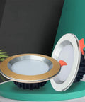 WKNHHL Recessed Lighting Housing Trim Kits, 10-Pack, LED Recessed Downlight, aluminum panel spotlights on display.