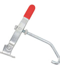Heavy Duty Galvanized Iron J Hook Toggle Clamp With 170kg Strength For Secure Door Lid Trunk Pull Latch And Case Smoker Storage Clamping, angled view