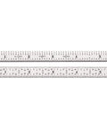 Full Flexible Steel Rule With Satin Chrome Finish, Quick Reading Inch Graduations, 5R Scale, 6 Inch Length, 64ths