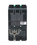 Built Tough 60 Amp Three Pole Circuit Breaker With Thermal Magnetic Trip Unit and Din Rail or Back Pan Mount, back view.