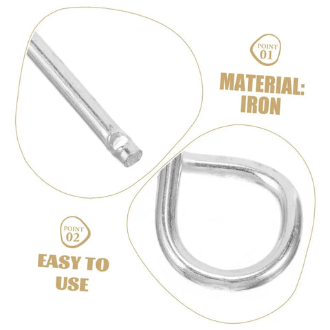 Close-up of iron Fire Extinguisher Pull Pins Kit 20 Replacement Safety Lock Pins For Multiple Models Durable No Fuss Easy To Use
