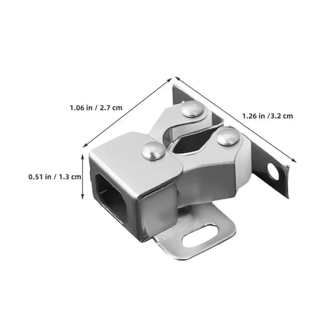Grab This 16-piece Cabinet Latch Spring Buckle Set With Double Roller Catch, silver metal roller catch for cupboard doors.