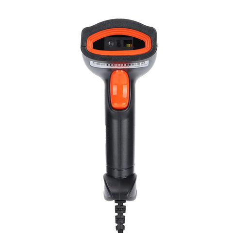 Front view of USB Handheld 1D 2D Barcode Scanner With QR Code Reader And Auxiliary Lighting For Mobile Payment