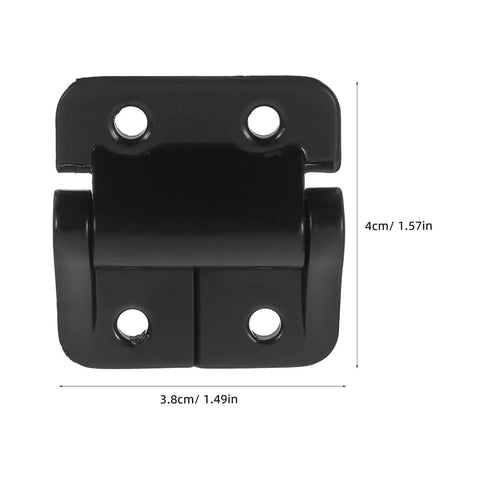 Adjustable Torque Cabinet Door Hinge With Angle Stop 1.8Nm Four Screw Holes Compact Alloy CORHAD Self Closing Kitchen And Bathroom Cabinet Hinges For Residential Use, black finish, front view