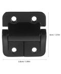High Torque Cabinet Door Hinges SEWACC 1.8 Nm Black Zinc Alloy Closing Hinges front view showing dimensions
