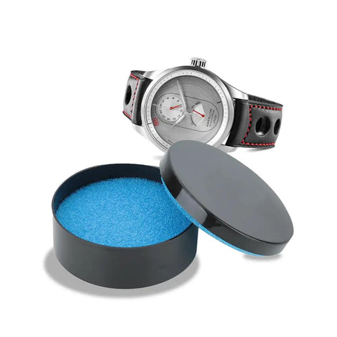 Watch Gasket Lubricant And Sealant Paste For Waterproof Seals, O Ring Repair Kit near wristwatch for DIY and Pro use.