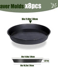 8 Piece Round Stepping Stone Molds For Concrete Easy DIY Paver Molds With 11.8 Inch Diameter And 1.18 Inch Depth