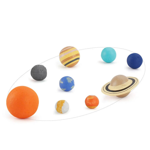 Nine Planets Solar System Model Kit Cake Topper For Astronomy Lovers Realistic Planet Figures Mercury Venus Earth Mars Jupiter Saturn Uranus Neptune, toy spheres