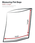 Heavy Duty 6x7 Clear Poly Bags 4 Mil Open End Flat Open Design 1000 Count Case Industrial Grade Protection For Tools And Parts Dust Moisture FDA USDA Approved, measuring flat bag width and length diagram
