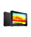 Built Like A Tank 11.6 Inch Rugged Tablet With Touchscreen showing thermal camera view, durable design for outdoor work.