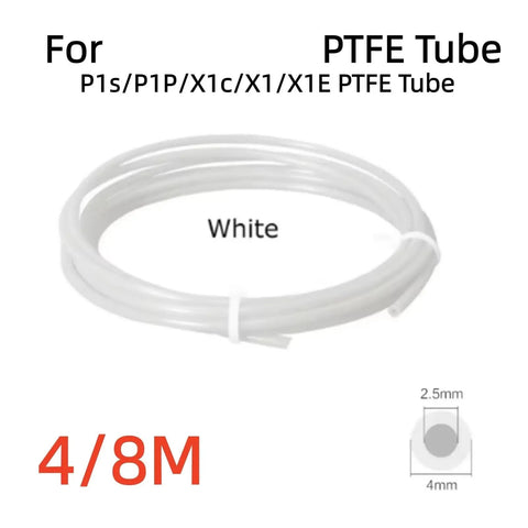 Top Tier Slick PTFE Bowden Tube For 3D Printers Delivers Effortless Filament Push Stops Clogs Dead In Their Tracks Heat Resistant Build For P1S P1P X1C Upgrades