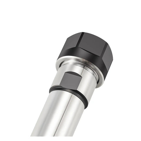 High Precision ER Extension Rod For Machine Tools With Ultra Low Runout 0.005mm Accuracy And Stable Cutting Performance Straight Shank Collet Holder, close-up view, alloy steel material.