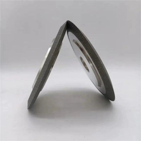 Top Shelf Cylindrical Grinding Wheel Sharpening Disc For Boss Grade Tungsten Steel And Ceramic Screw Threads With 45 Degree Angle And 200 Grit Slick Smooth Finish side view showing fine grit surface.