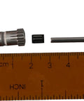 Needle Bearing Gear Set Upgrade for 3D Printers, Dual Drive Extruder Gears Kit with ruler, showing component sizes.