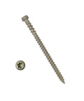 Premium Coated Composite Deck Screws Size 10 X 2-3/4 Inch Self-Tapping Wood Fasteners with Torx T20 drive and Type 17 point.