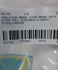 Label of Brass Shim Stock Roll 6 Inch By 100 Inch 0.008 Inch Thick For Precision Machining And Calibration in packaging