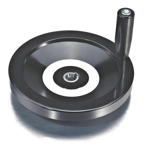 M10 Revolving Hand Wheel With Nuts And Threaded Handle Set 2Pcs for trailer crank, visible ergonomic non-slip design, bakelite material