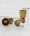 Four Pack Heavy Duty Universal Swivel Caster Wheels For Furniture Cabinets Cruising Smooth Like A Pro Featuring Anti Oxidation Brass Pads That Handle Massive Loads Without A Sweat, showing sizes and details.