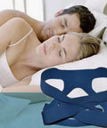 Blue CPAP headgear strap for full-face mask; universal replacement part.