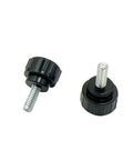 40Pcs M4 X 10 Mm Threaded Knurled Thumb Screws For Monitor Vesa Mounts With Carbon Steel Clamping Knobs shown in close-up view