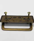 4 Pack Antique Brass Bail Drawer Pulls 2.5 Inch Drop Swing Handles 64 mm Centers Cabinet Knob Hardware Zinc Alloy Back Plate