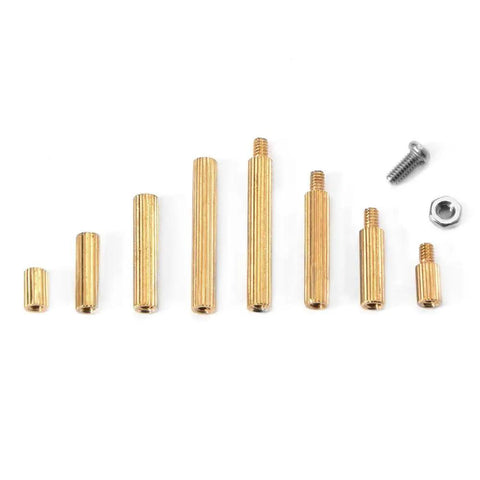 Dope Brass M2 Hex Spacers Standoffs Assortment Kit 120 Pcs Male Female Hardware Set For PC Build And Electronics DIY Includes Screws Nuts And Mounting Spacers For Motherboard PCB And Desktop Computers brass M2 spacers and screw set