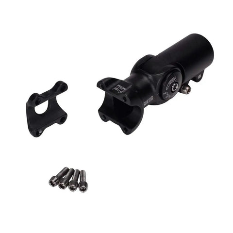 Adjustable Bike Stem With 0-90 Degree Rotation, 31.8mm Or 25.4mm Clamp, CNC Machined 6061 T6 Aluminum, Black