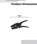 Super Easy Automatic Wire Stripper Tool Self Adjusting 7-32 Awg showing dimensions 7.68in for precise stripping and comfort.