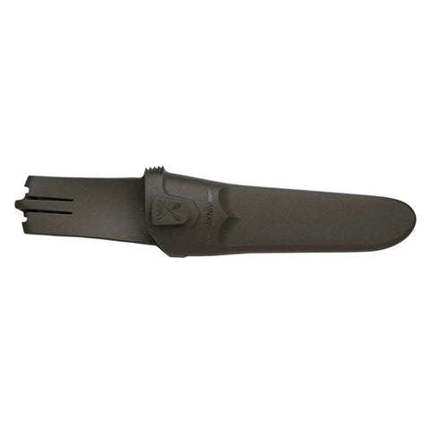Craftline Pro S Allround Fixed Blade Knife With Stainless Steel Blade, hard plastic combi sheath, side view