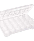 Portable Plastic Parts Storage Case With Hinged Lid And Five Adjustable Dividers Large Clear Organizer For Hardware Nuts Bolts Beads Jewelry Making Electronics Sewing Notions And Other Craft Supplies Dimensions 14 3 8 In By 9 1 2 In By 2 1 2 In.