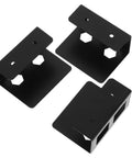 Heavy Duty Under Desk Laptop Mount Tray With Easy Grip Clamp Setup Holds Machines And Keyboards To Keep Your Desk Slick And Zero Messy Cables For Boss Level Workspace Flex Three Pack Matte Black brackets in matte black finish.