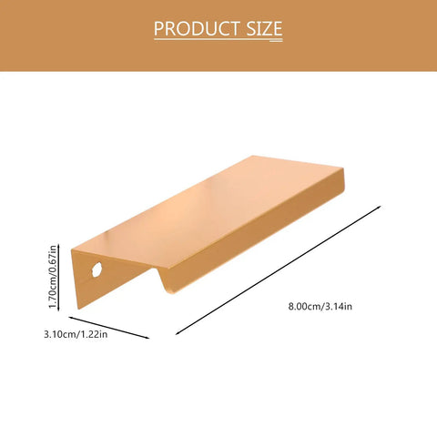 Four Pack Invisible Drawer Pulls 80mm Gold Slick Edge Finger Pulls For Cabinets And Drawers Modern Kitchen Hardware Easy Install