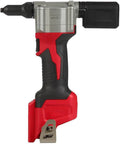 High-Torque M12 Cordless Rivet Gun Bare Tool built to rip through stainless steel rivets with a contoured grip for easy installation.