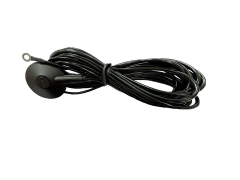 Bertech ESD anti-static grounding cord, black, 15 ft, 1 MΩ resistor, 10 mm snap