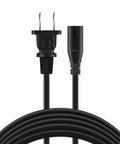 2 Prong AC Power Cord For Fat Slinger 200W Vibration Plate Exercise Machine Plug Lead Charging Cable Power Supply, 6 Ft, UL Certified