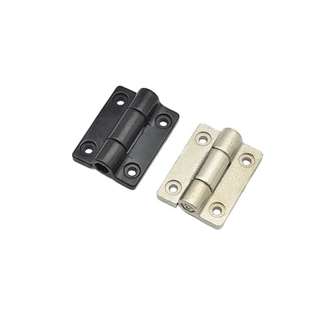 Zinc alloy torque hinge pair in black and nickel finishes, adjustable, 35.3mm × 45mm