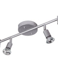 Payton 6 Light Foldable Track Lighting In Matte Silver With Pivoting Heads Minimalist Modern Fixture Close-up View