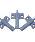 Top Notch Pom Plastic Cabinet Soft Close Damper Buffer With Grey Slam Proof Bump Stop Valves showing three grey plastic dampers.