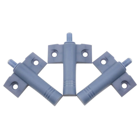 Top Notch Pom Plastic Cabinet Soft Close Damper Buffer With Grey Slam Proof Bump Stop Valves showing three grey plastic dampers.
