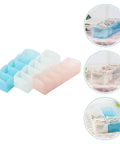Keep Your Dresser Slick With This Heavy Duty Stackable Underwear Organizer Box Featuring Five Secure Grid Dividers For Neat Sock And Undergarment Storage Drawer, three stylish organizer boxes in blue, white, and pink.