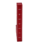 Orange Aluminum Alloy Self Centering Dowel Drill Guide And Center Scriber for woodworking side view showing precise measurements.